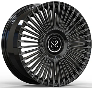 21x9,5 en 21x11 zwart machinaal bewerkte spaakvlakken gesmede 1-PC-velgen voo...