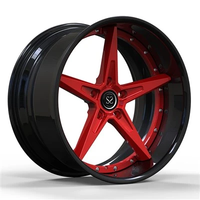 19x10 et25/19x12et20/5x114.3/60. 1 2 stuk gesmede wielen aangepaste rode schijf voor Toyota supra