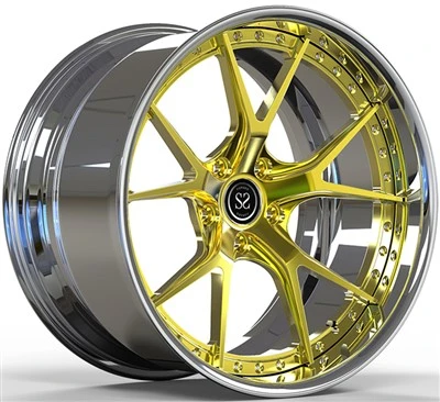 Benz GLE450 goudgepolijste schijf en helder gepolijste lip 22 inch