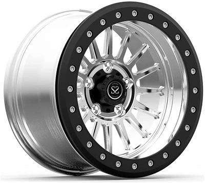 Heavy Duty Big Lip gepolijste 4x4 aangepaste 1-PC velgen 15,16,17 en 18 inch