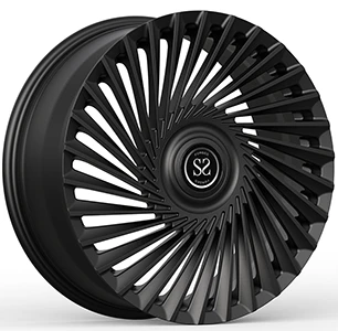 Satijnzwarte Twist Tuning Style Multi-spaaks 19" op maat gemaakte 1-delige velgen voor Benz-auto's