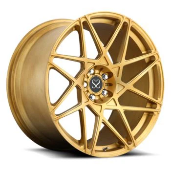 Gouden kleur gesmede velgen met brunshed afwerking