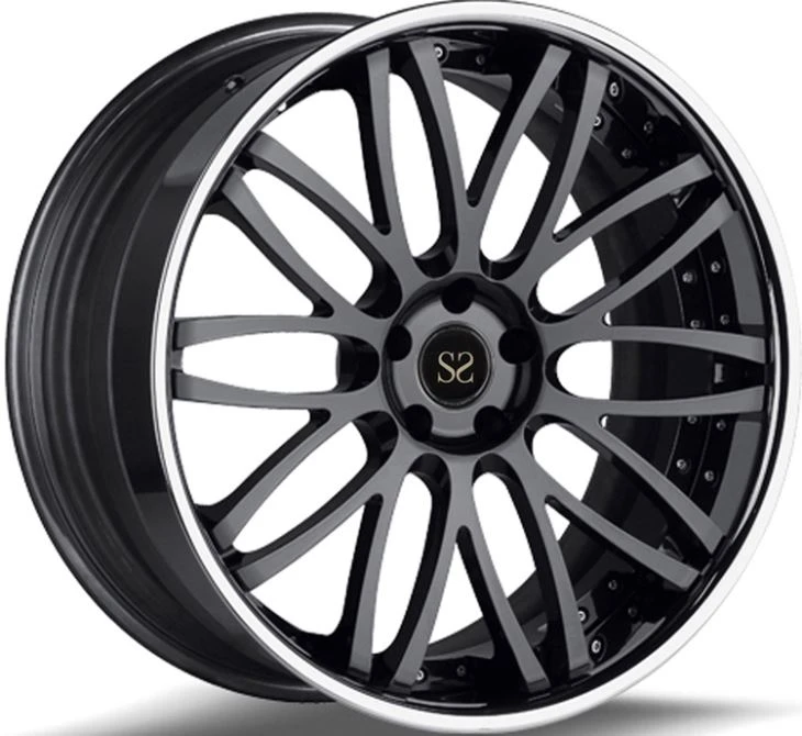 Glanzende zwarte 18-inch 2-PC gesmede lichtmetalen velgen voor AMG-autoranden