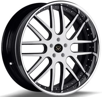 Custom Gloss Black machinaal bewerkte gezicht 20 inch 2-PC gesmede velgen voor Audi A7 TUV velgen