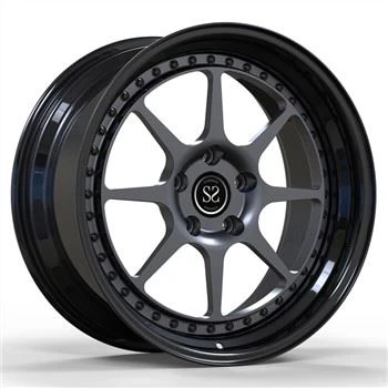 Gesmeed 2-delig vat metaal zwart wielen midden mat donkergrijs 19inch 19x9 20inch 20x11 Chevy Chevelle auto velgen