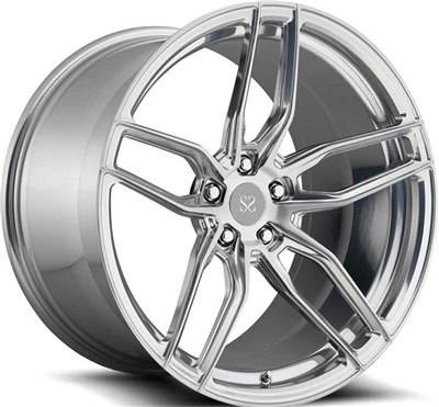 Monoblock 18 19 20 21 225x114,3 inch hyperzilver machinevlak voor AMG-wielen 1-pc gesmede aluminium velgen op maat